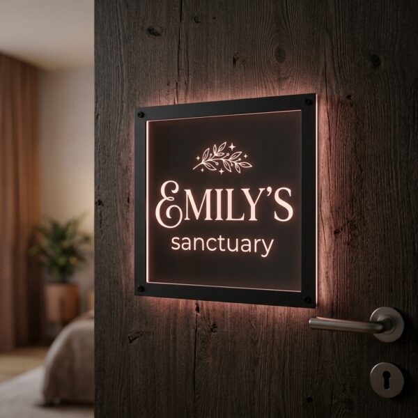 Custom LED Room Name Plate
