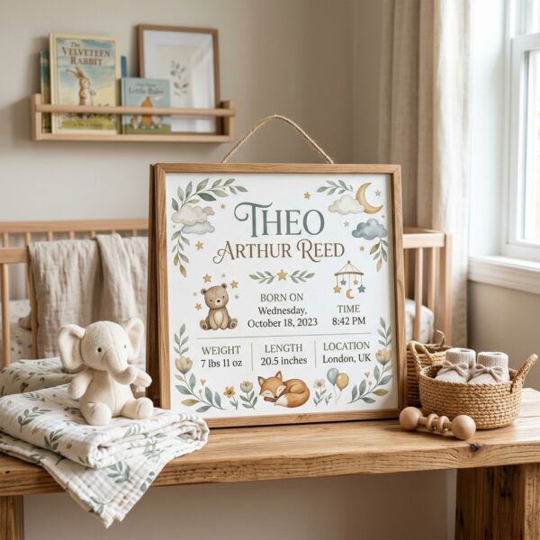 Personalized Baby Birth Board
