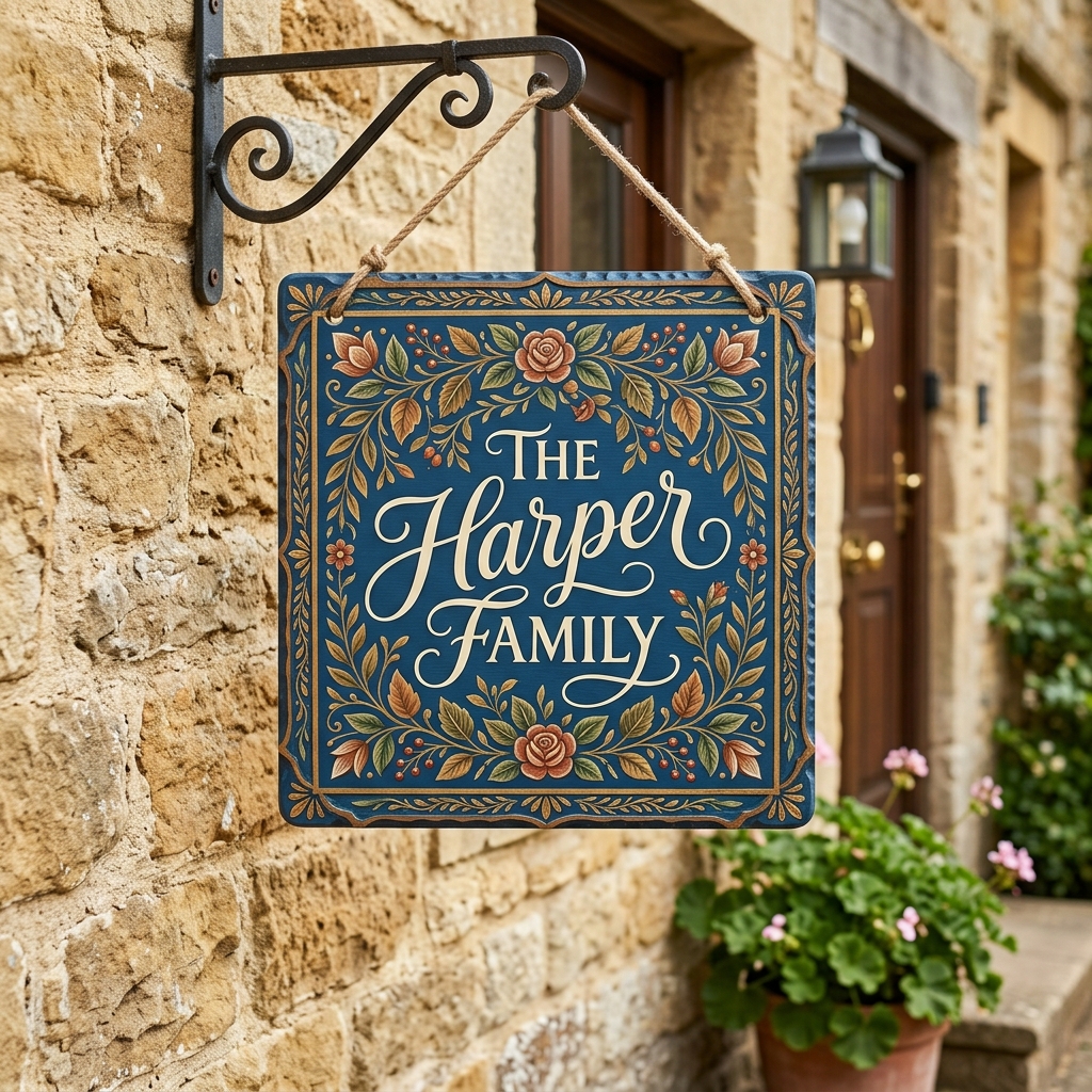 Custom Home Name MDF Board