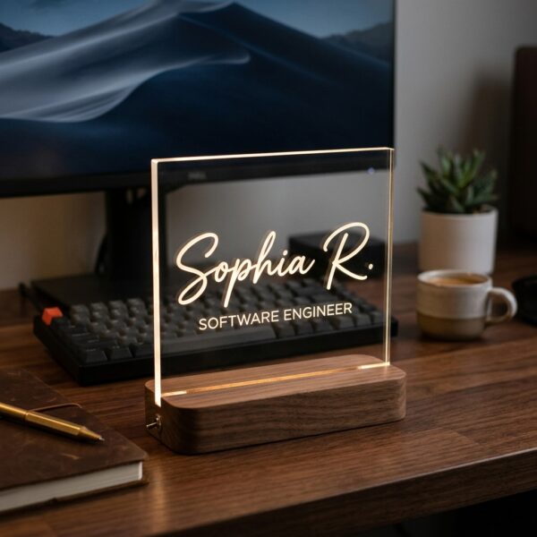 Engraved Acrylic Name Lamp