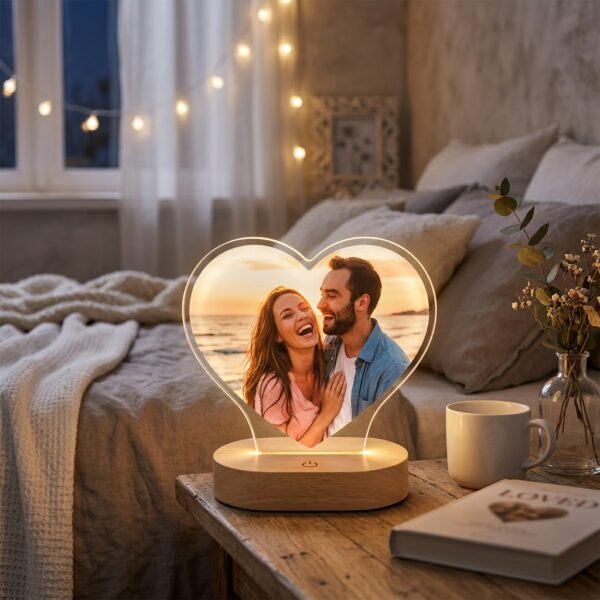 Custom Heart Photo Night Lamp