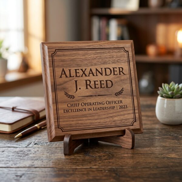 Name Engraved Wooden Plaque