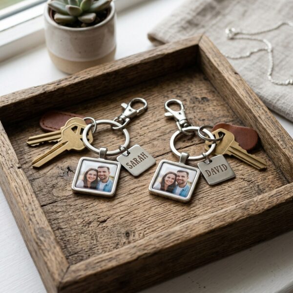 Personalized Photo Keychain Set
