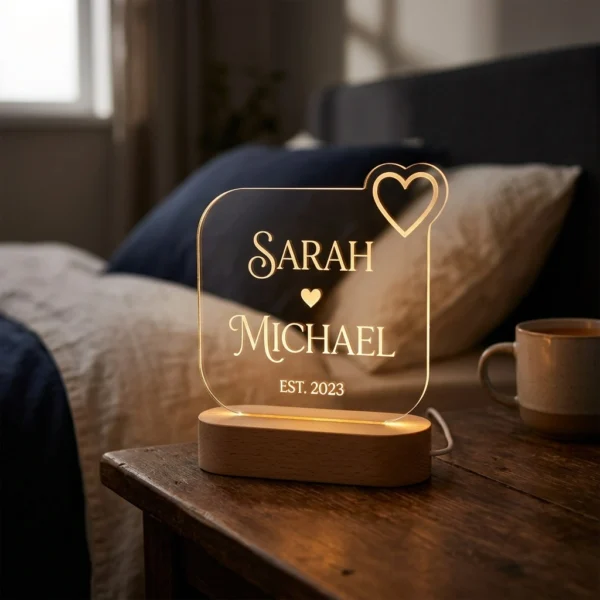 Couple Name Acrylic Night Lamp