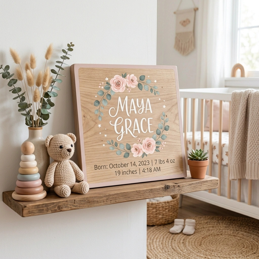 Personalized Baby Name Board