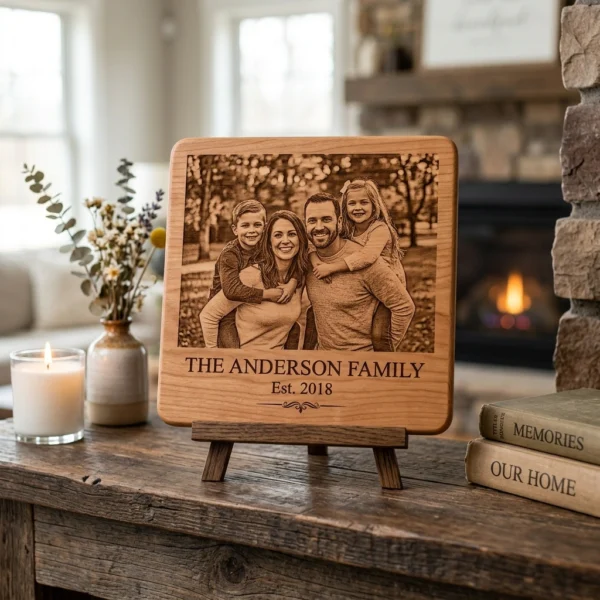 Photo Engraved Wooden Plaque