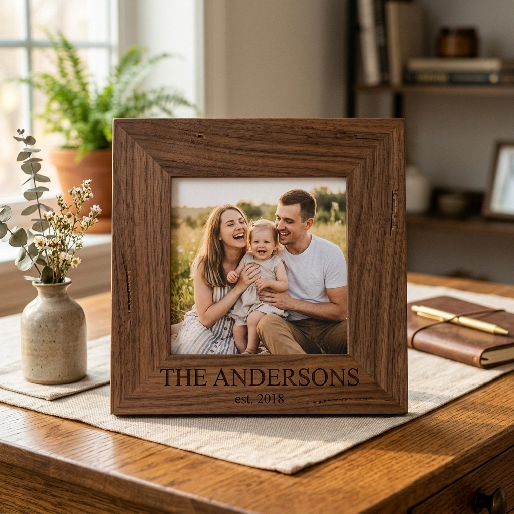 Name Engraved Wooden Photo Frame