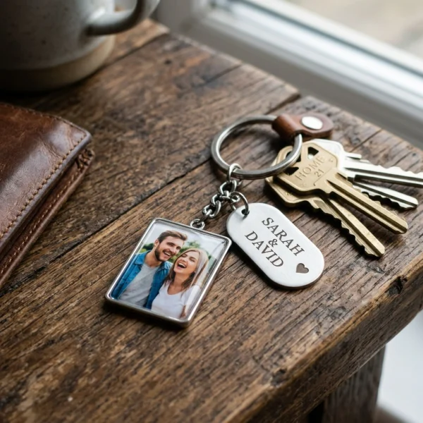 Personalized Photo Keychain Combo